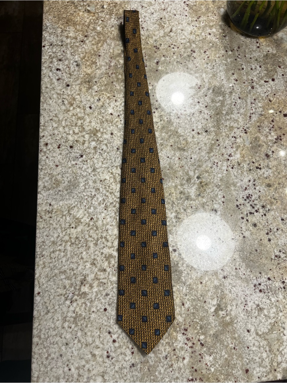 Ermenegildo Zegna Gold and Blue Tie